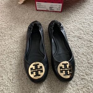 Tory Burch Ballet Flats with Gold Trim